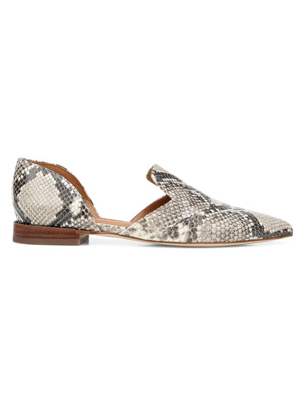 Franco Sarto Toby Aquas Snake Embossed Leather Flats